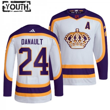 Los Angeles Kings Dresy Phillip Danault 24 Adidas 2022-23 Bílý Reverse Retro 2.0 Authentic - Dětské